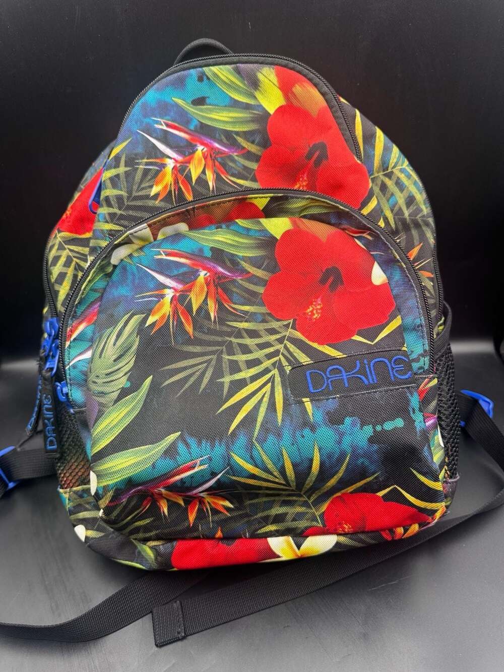 Dakine Tropical Floral Print Mini Backpack with Mesh Side Pockets